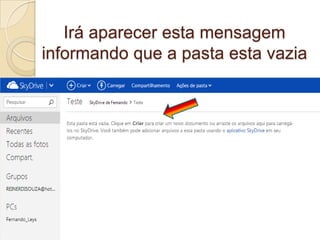 Irá aparecer esta mensagem
informando que a pasta esta vazia
 