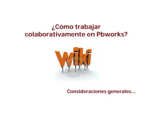 Pbworks Tutorial Pbworks | PDF