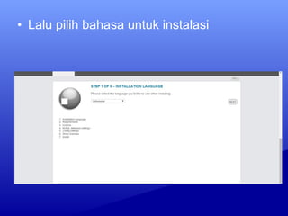 • Lalu pilih bahasa untuk instalasi
 