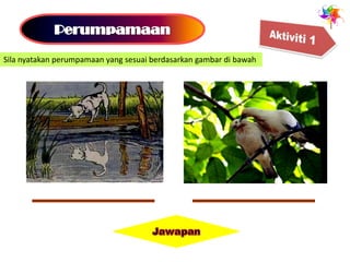 Sila nyatakan perumpamaan yang sesuai berdasarkan gambar di bawah
 