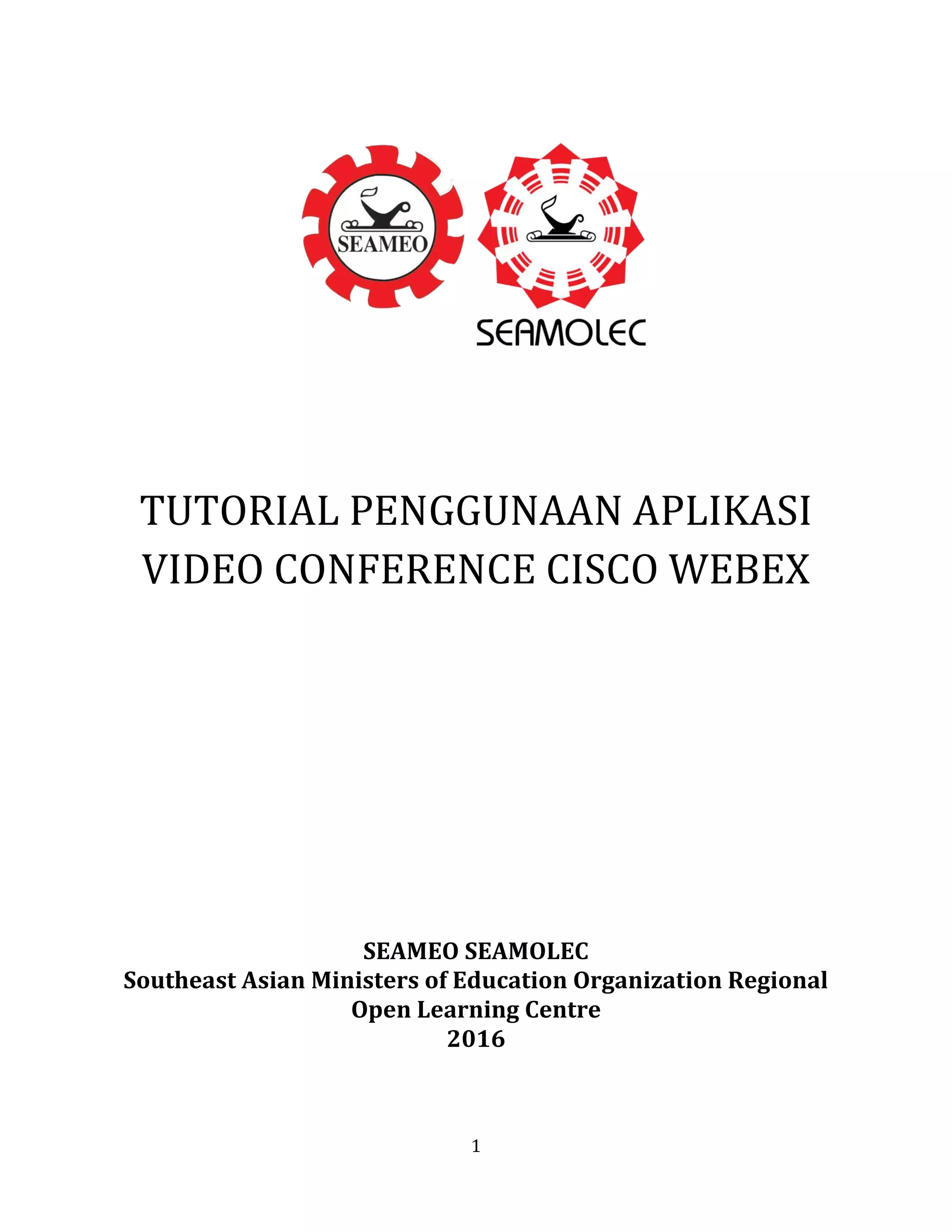 Tutorial penggunaan aplikasi video conference webex | PDF