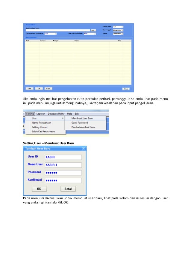 Tutorial Penggunaan Program Aplikasi Kasir A
