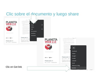 Clic sobre el documento y luego share

Clic en Get link

 