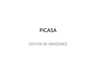 PICASA EDITOR DE IMAGENES 