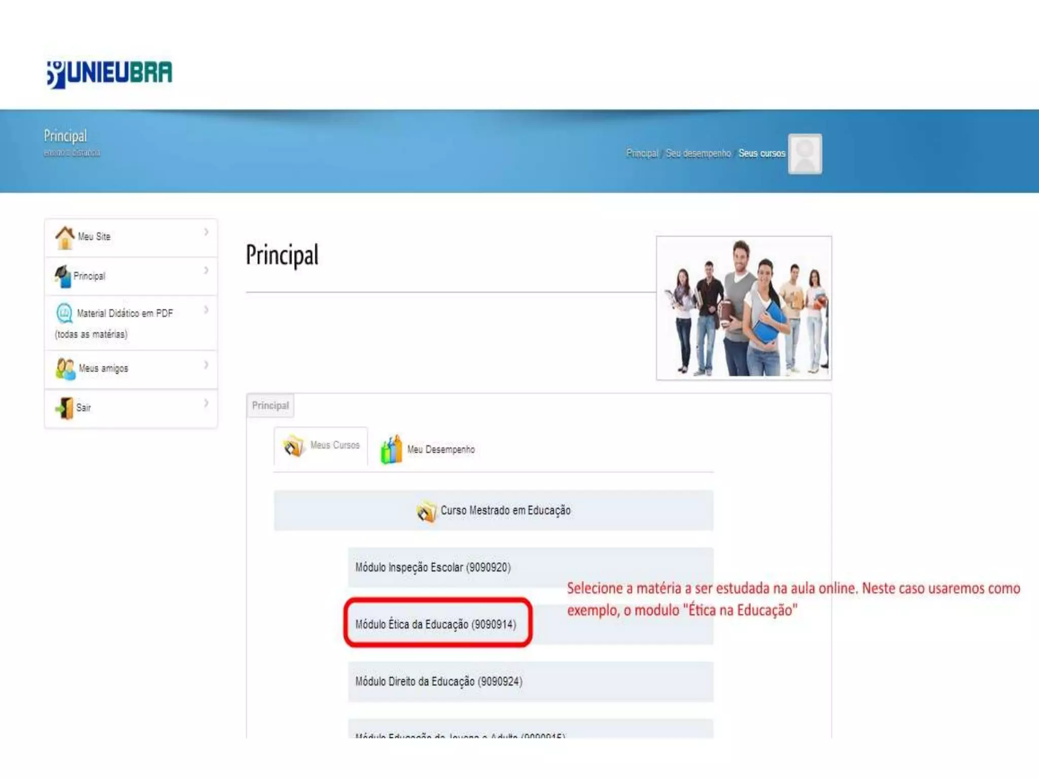 Tutorial do Ambiente Virtual de Aprendizagem da UNIEUBRA Para Alunos