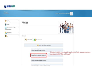 Tutorial do Ambiente Virtual de Aprendizagem da UNIEUBRA Para Alunos