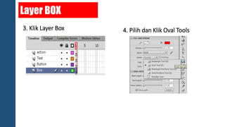 4. Pilih dan Klik Oval Tools 
Layer BOX 
3. Klik Layer Box 
 