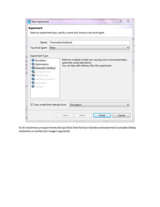 anylogic tutorial text dest