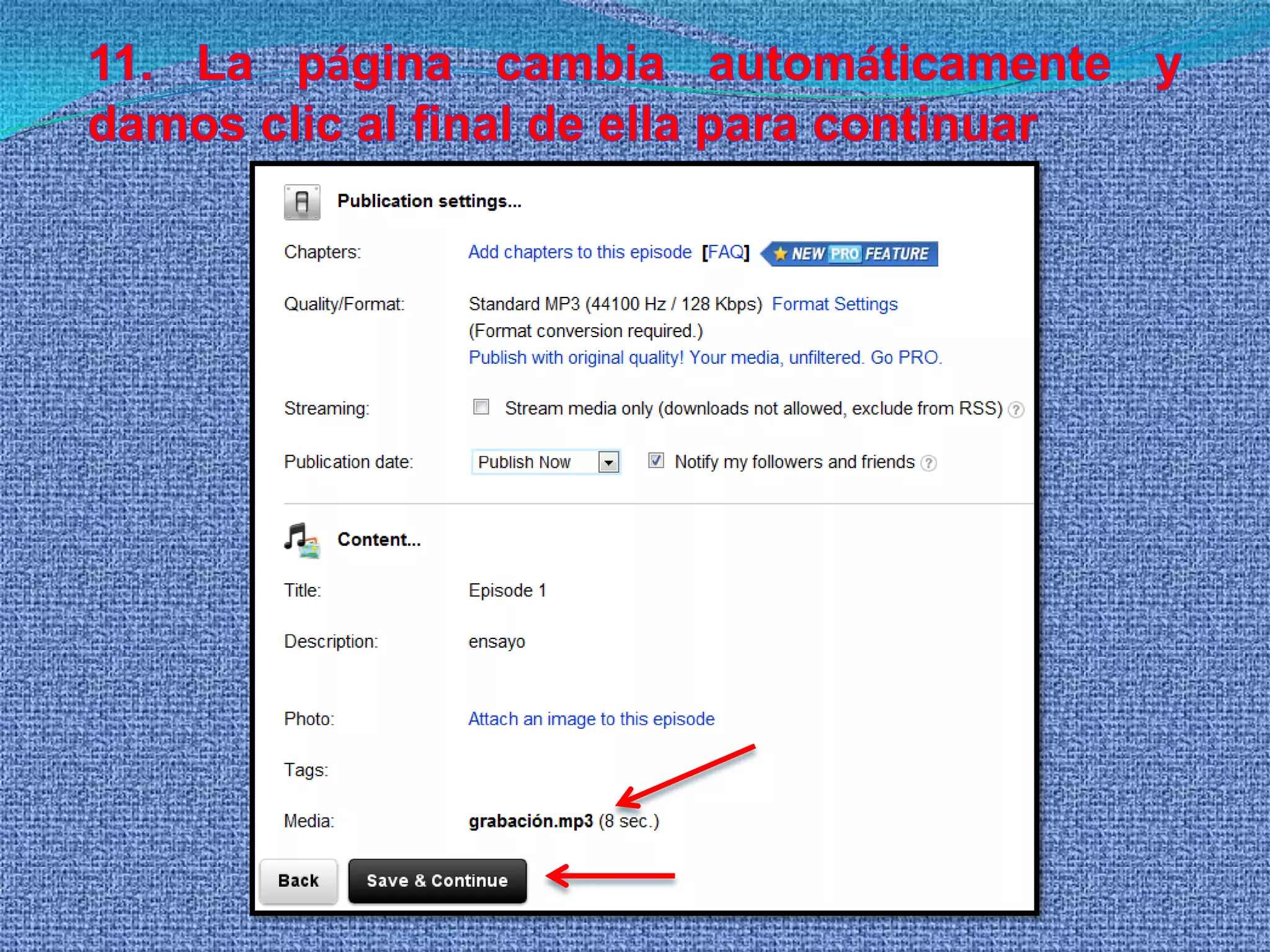 9. esperamos que cargue el archivo, y cerramos la ventana cuando nos muestre la siguiente opción.Archivo subidoClic para cerrar