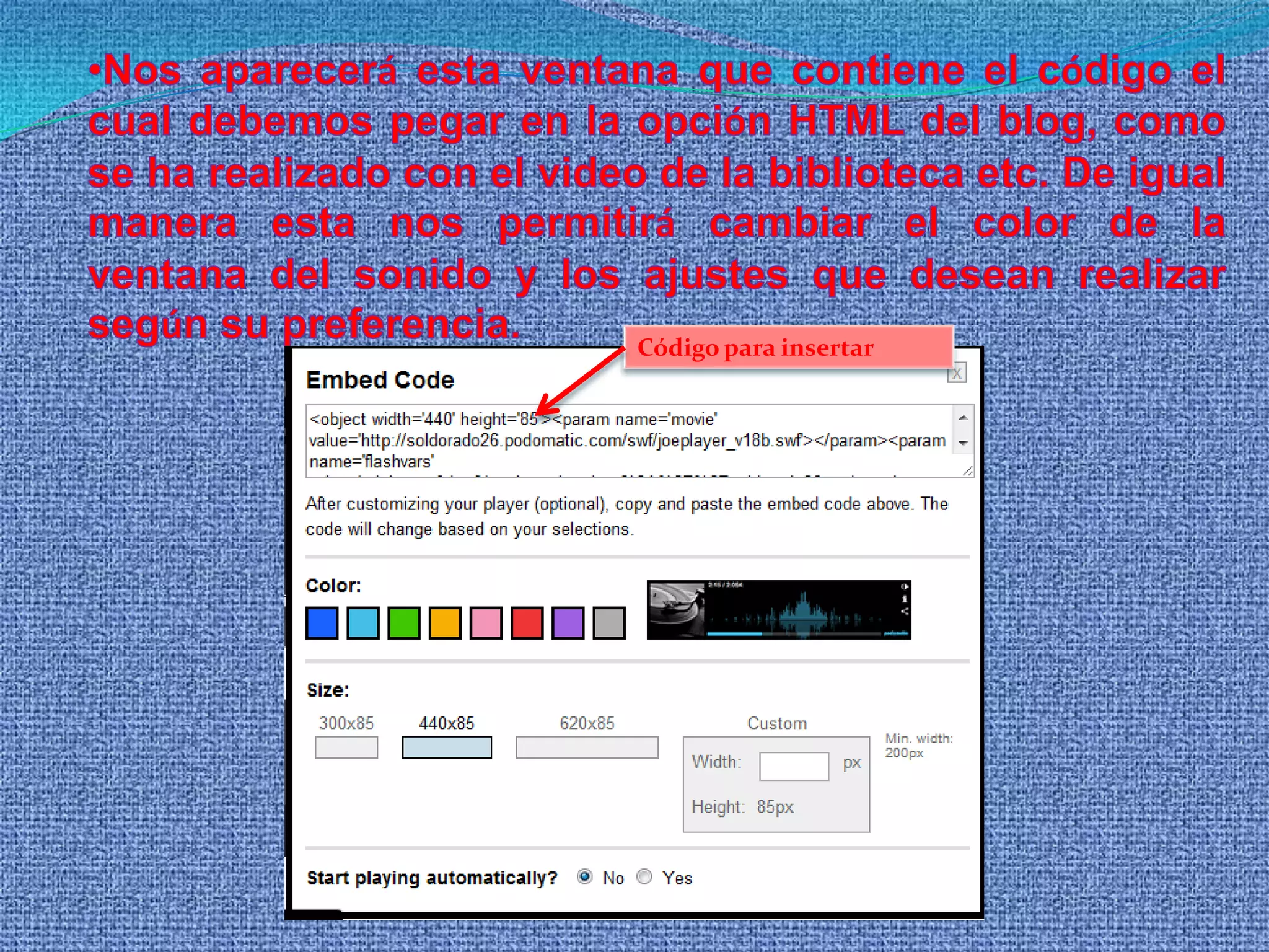 14. Clic en el Podcast que hemos realizado