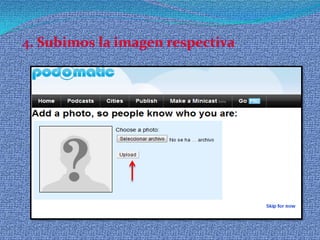 Llenamos el formulario de inscripción 2. damos clic como se muestra en la imagen.Clic 