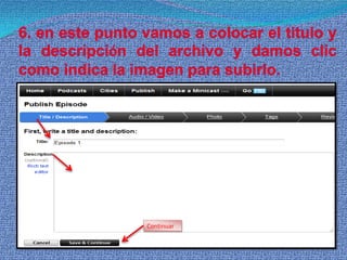 4. Subimos la imagen respectiva 