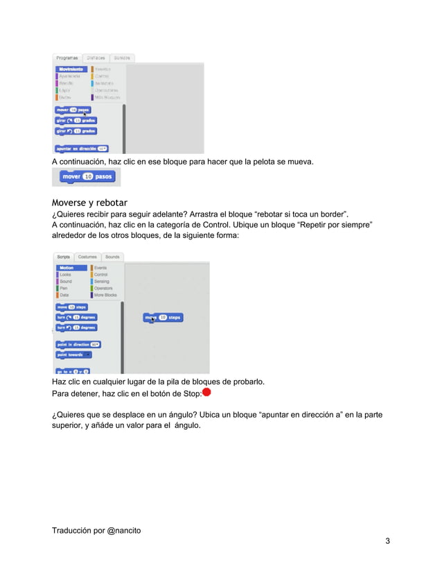 Tutorial pong game scratch en español 2014 hourof code PDF