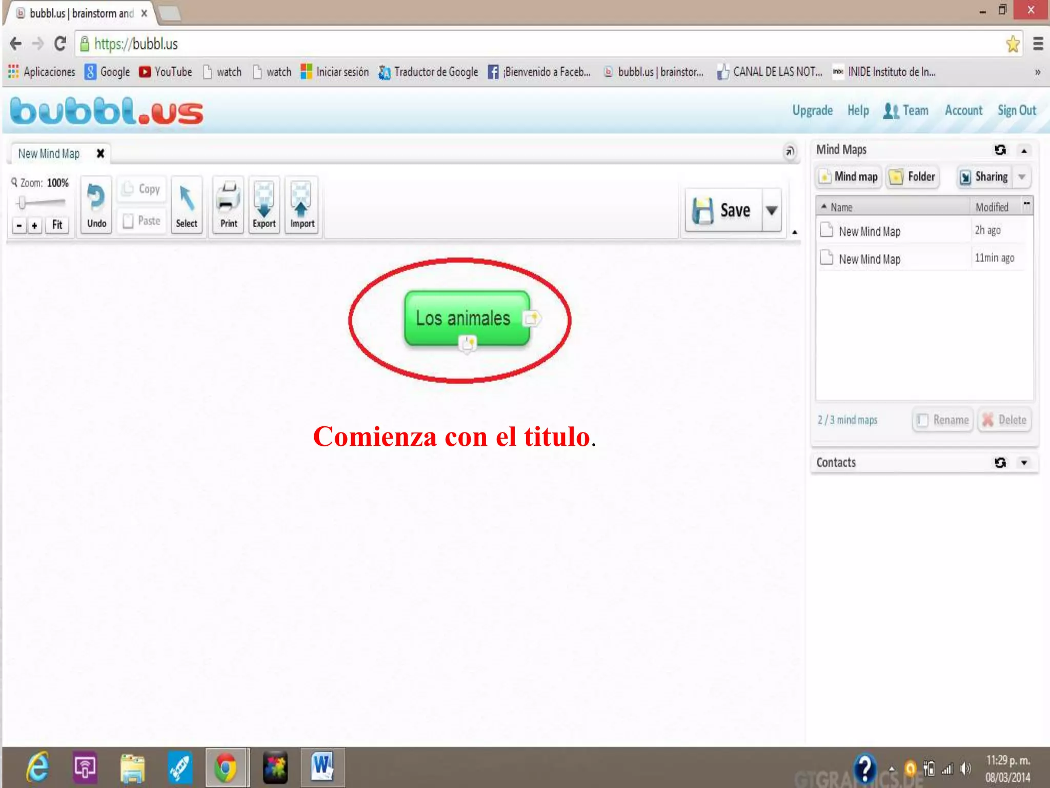 Comienza con el titulo.
 