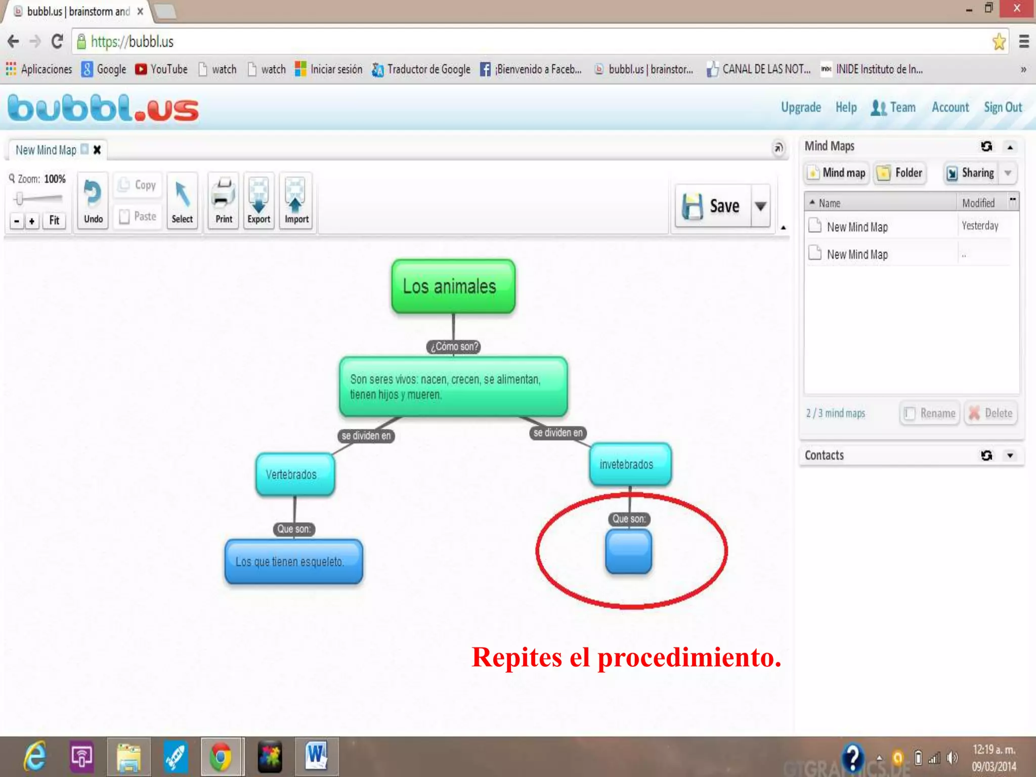 Repites el procedimiento.
 