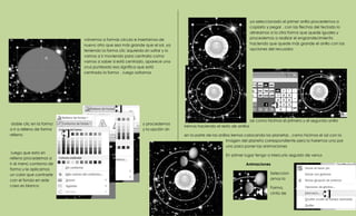 volvemos a formas circulo e insertamos de
nuevo otro que sea más grande que el sol, ya
teniendo la forma clic izquierdo sin soltar y lo
vamos a ir moviendo para centrarlo como
vamos a saber si está centrado, aparece una
cruz punteado eso significa que está
centrada la forma , luego soltamos
doble clic en la forma y procedemos
a ir a relleno de forma y la opción sin
relleno
luego que esta sin
relleno procedemos a
ir al menú contorno de
forma y le aplicamos
un color que contraste
con el fondo en este
caso es blanco
ya seleccionado el primer anillo procedemos a
copiarlo y pegar , con las flechas del teclado lo
alineamos a la otra forma que quede iguales y
procedemos a realizar el engrandecimiento
haciendo que quede más grande el anillo con las
opciones del recuadro
así como hicimos el primero y el segundo anillo
iremos haciendo el resto de anillos
en la parte de los anillos iremos colocando los planetas , como hicimos el sol con la
imagen del planeta correspondiente pero lo haremos uno por
uno para poner las animaciones
En primer lugar tengo a Mercurio seguido de venus
Animaciones
Seleccion
amos la
Forma,
cinta de
 