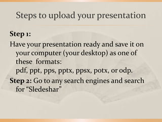 Tutorial presentation | PPT