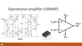 Ahmed Elwali
BME 7022 & ECE 4610
Operational amplifier (OPAMP)
MA741
 