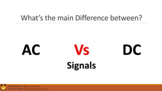 Biomedical Instrumentation and signal processing | PPT