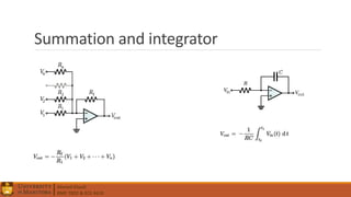 Ahmed Elwali
BME 7022 & ECE 4610
Summation and integrator
 