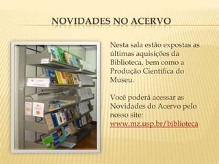 E-Books, busca única ou por Base de Dados.Acessos pelos sites: www.mz.usp.br/biblioteca ouwww.usp.br/sibi