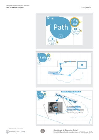 Colección de aplicaciones gratuitas
para contextos educativos	                                                                Prezi | pág. 20




                                                                                     1




                                                                                      2




                                                   3




                                               Plan Integral de Educación Digital
                                      Índice
                                               Dirección Operativa de Incorporación de Tecnologías (InTec)
 