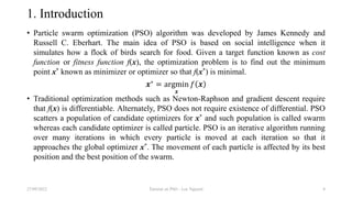 Tutorial on particle swarm optimization | PPT