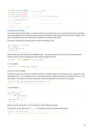 python deque tutorial module deque en python –... Tutorial de Programacion en Python 3.doc