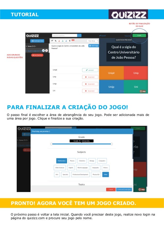Tutorial quizizz 2016