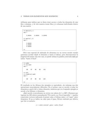 Tutorial rapido de octave | PDF