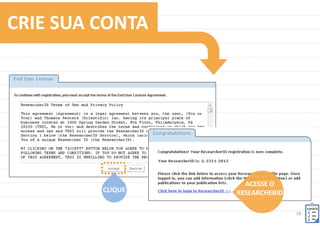 10	
  
MAPA	
  DE	
  CITAÇÃO	
  
QUAIS	
  SÃO	
  OS	
  
ASSUNTOS	
  	
  
MAIS	
  CITADOS	
  
QUEM	
  SÃO	
  AS	
  
PESSOAS	
  QUE	
  
MAIS	
  CITAM	
  OS	
  MEUS	
  
ARTIGOS	
  
QUAIS	
  PAÍSES	
  
CITAM	
  MEUS	
  
ARTIGOS	
  
QUAIS	
  
INSTITUIÇÕES	
  
MAIS	
  CITAM	
  MEUS	
  
ARTIGOS	
  
 