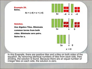X Tile Example Tutorials--Algebra Tiles | PPT