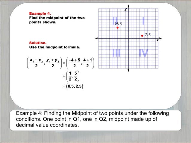 Tutorials--Midpoint Formula | PPT