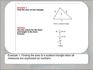 Tutorials--Triangle Area and Perimeter | PPT
