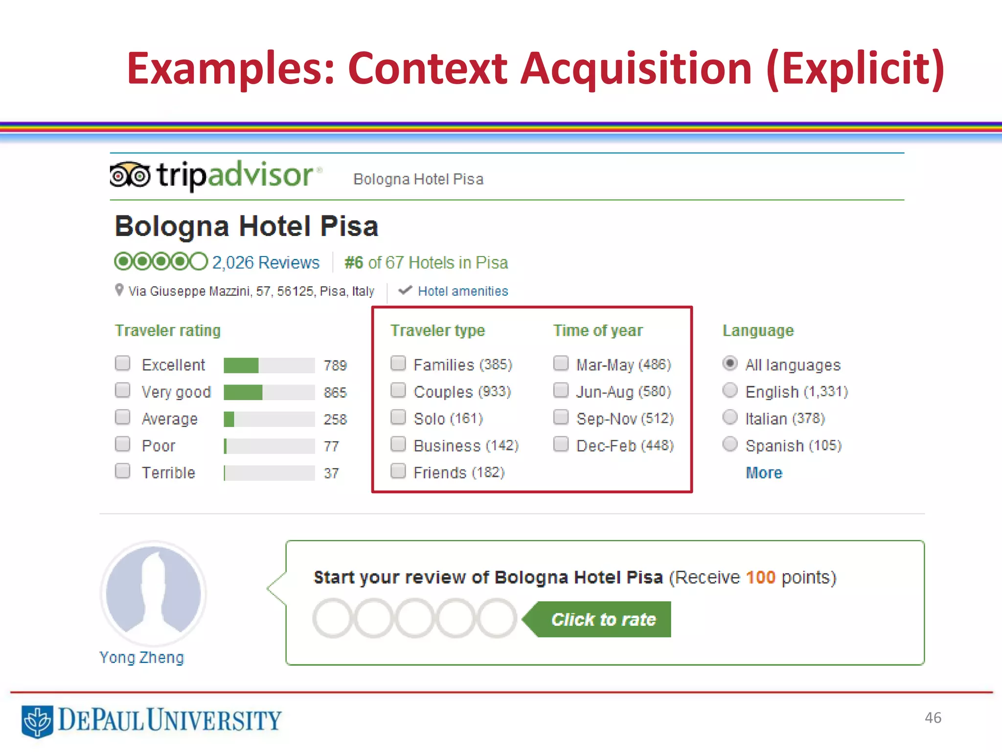 Examples: Context Acquisition (Explicit)
46
 