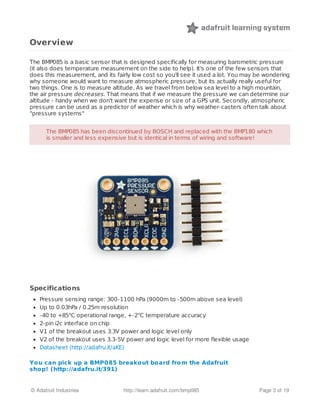 Tutorial sensor bmp085 | PDF | Computer Peripherals | Computing