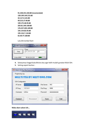 Tutorial setting tere menggunakan squid proxy by luthfan | DOCX