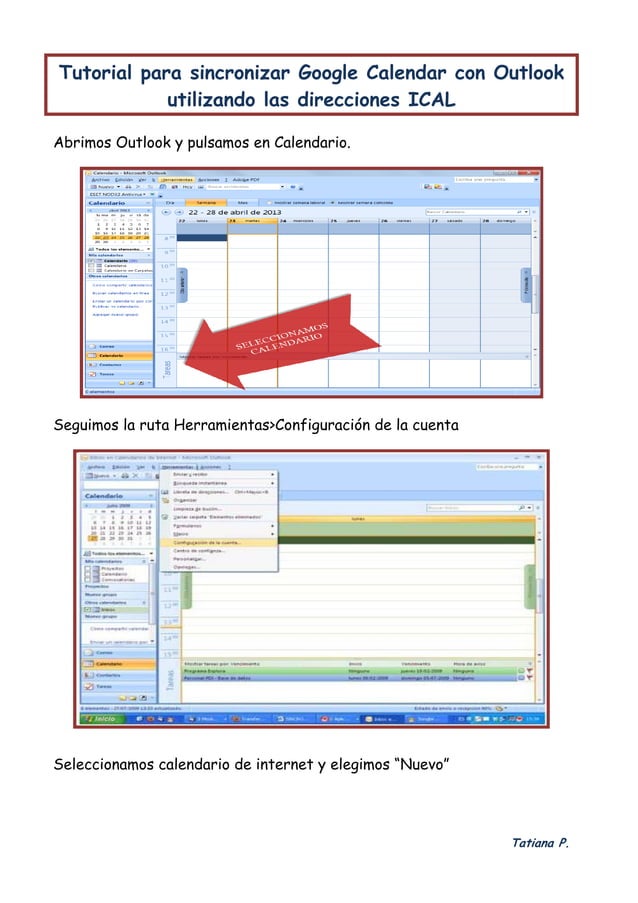 Tutorial Sincronizar Google Calendario con Outlook