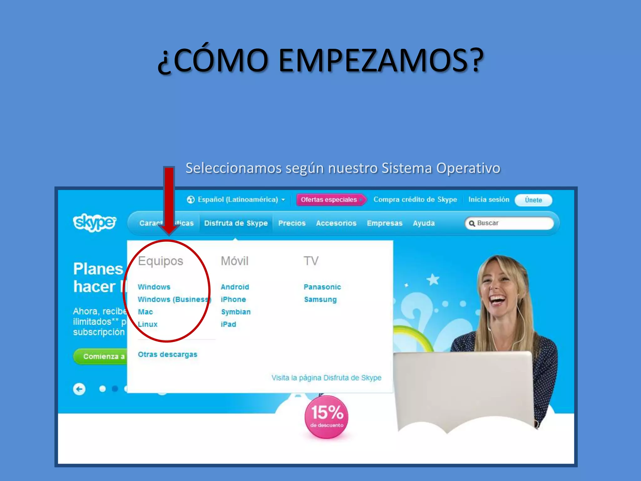 ¿CÓMO EMPEZAMOS?Seleccionamos según nuestro Sistema Operativo