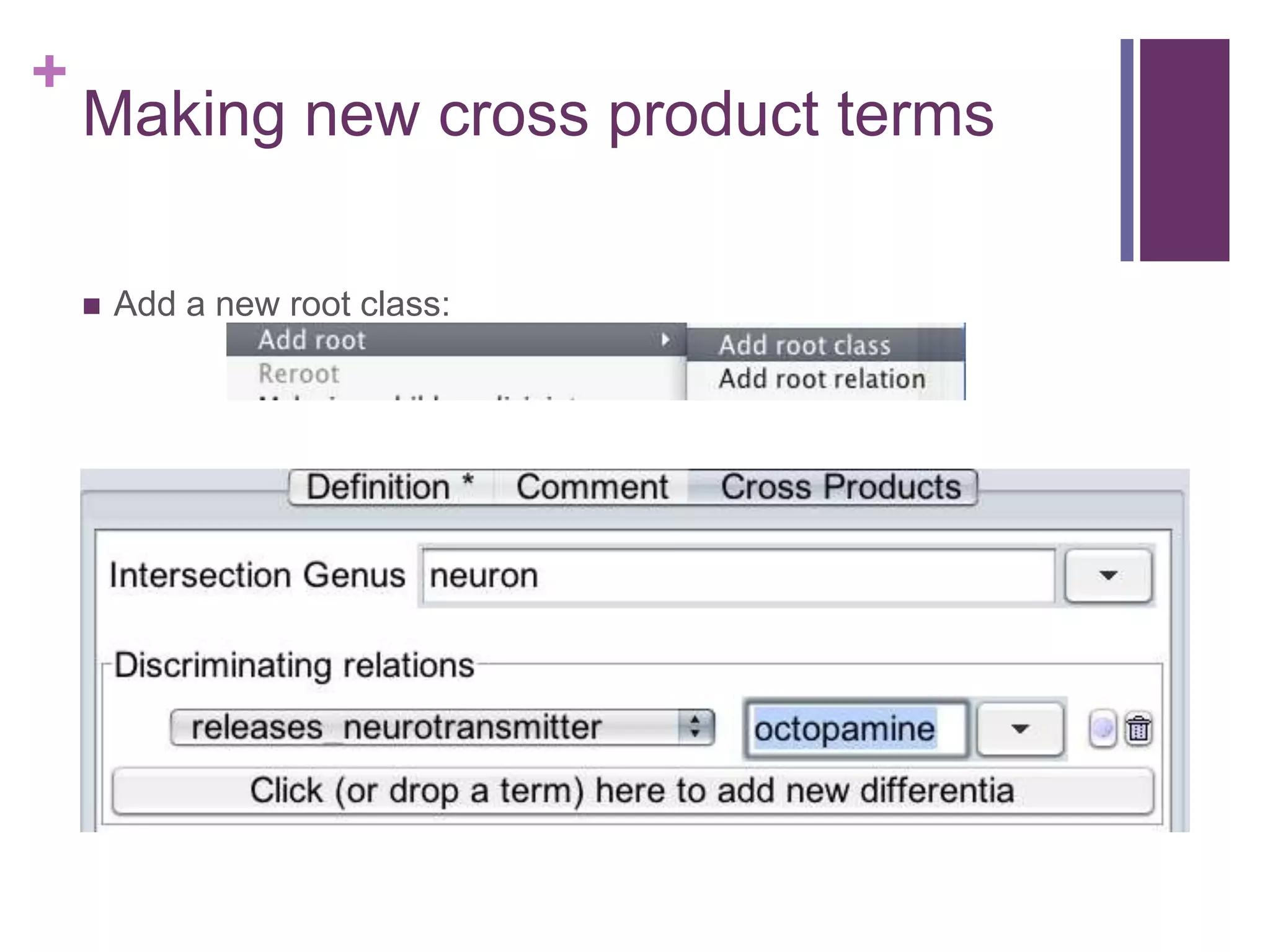 +
    Making new cross product terms

       Add a new root class:
 