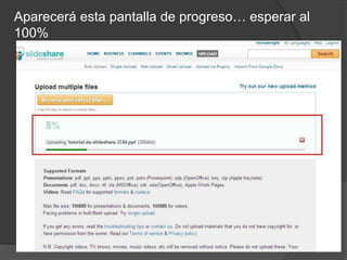Aparecerá esta pantalla de progreso… esperar al 100%