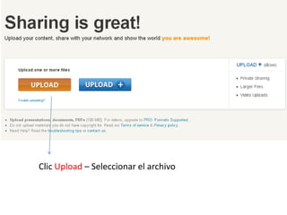 Clic Upload – Seleccionar el archivo