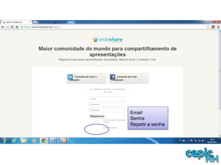Email
Senha
Repetir a senha
 