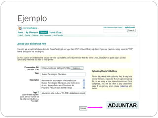 Ejemplo
ADJUNTAR
 
