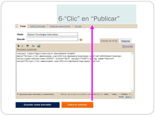 6-“Clic” en “Publicar”
 