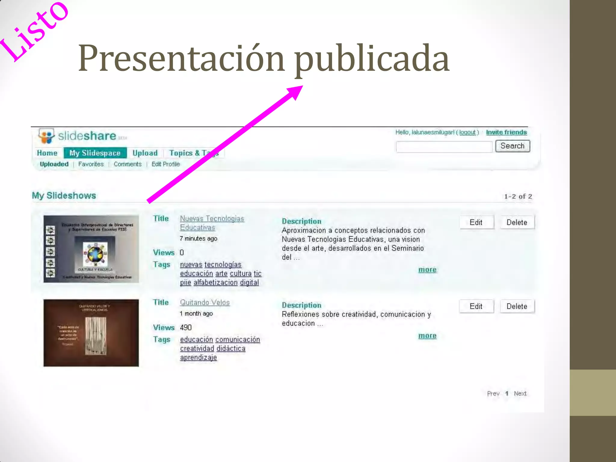 Presentación publicada
 