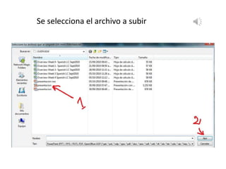 Se selecciona el archivo a subir
