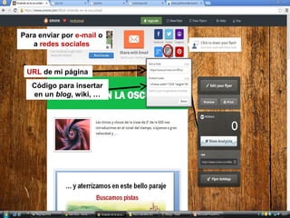 Para enviar por e-mail o
a redes sociales

URL de mi página
Código para insertar
en un blog, wiki, …

 