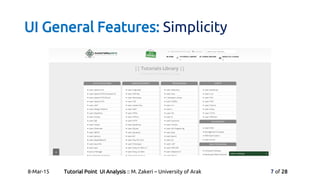 Tutorial Overview Design Tutorialspoint UI Analysis | PDF