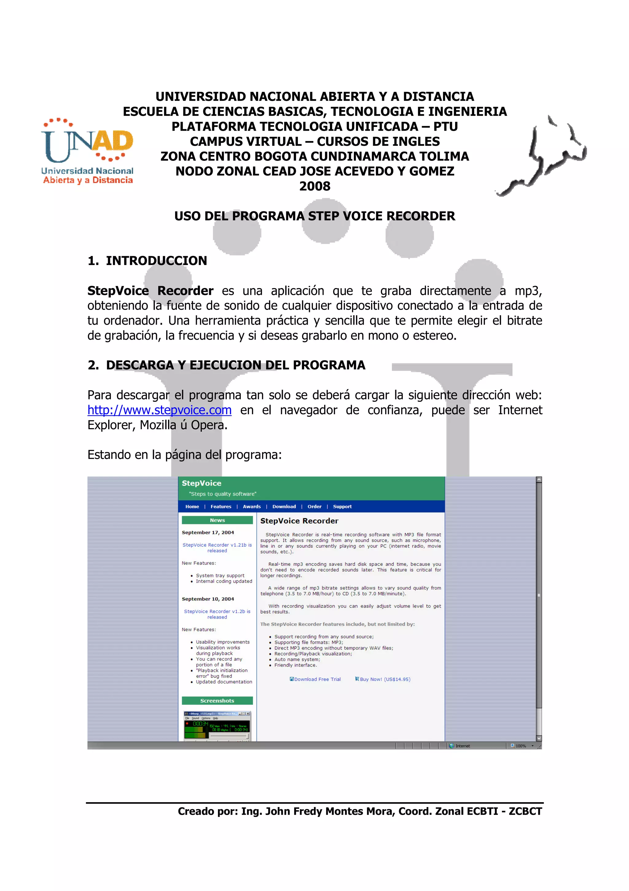 Tutorial Step Voice Recorder